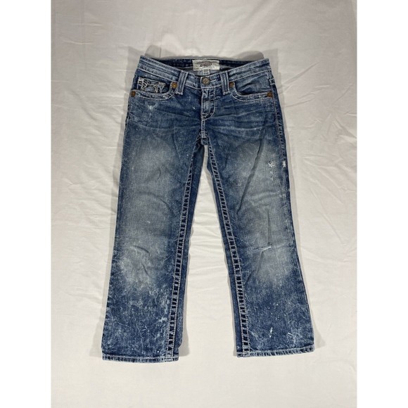 BIG STAR Denim - Big Star Jeans Womens 27 Liv Low Rise Rodeo Cowgirl Western Dark Distressed